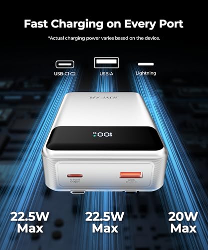 Portable-Charger-Power-Bank for iPhone 16 15 14 13 12 11 iPad Travel Essentials 30000mAh USB C Fast Charging Battery Pac