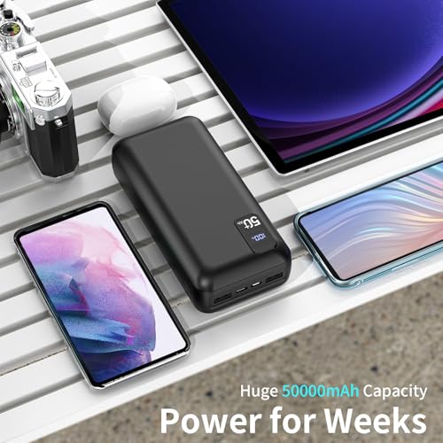 High-Capacity 50000mAh 2|5W Fast Charging Portable Charger with LED Display for Tech Lovers on the Go
| 50000mAh Power