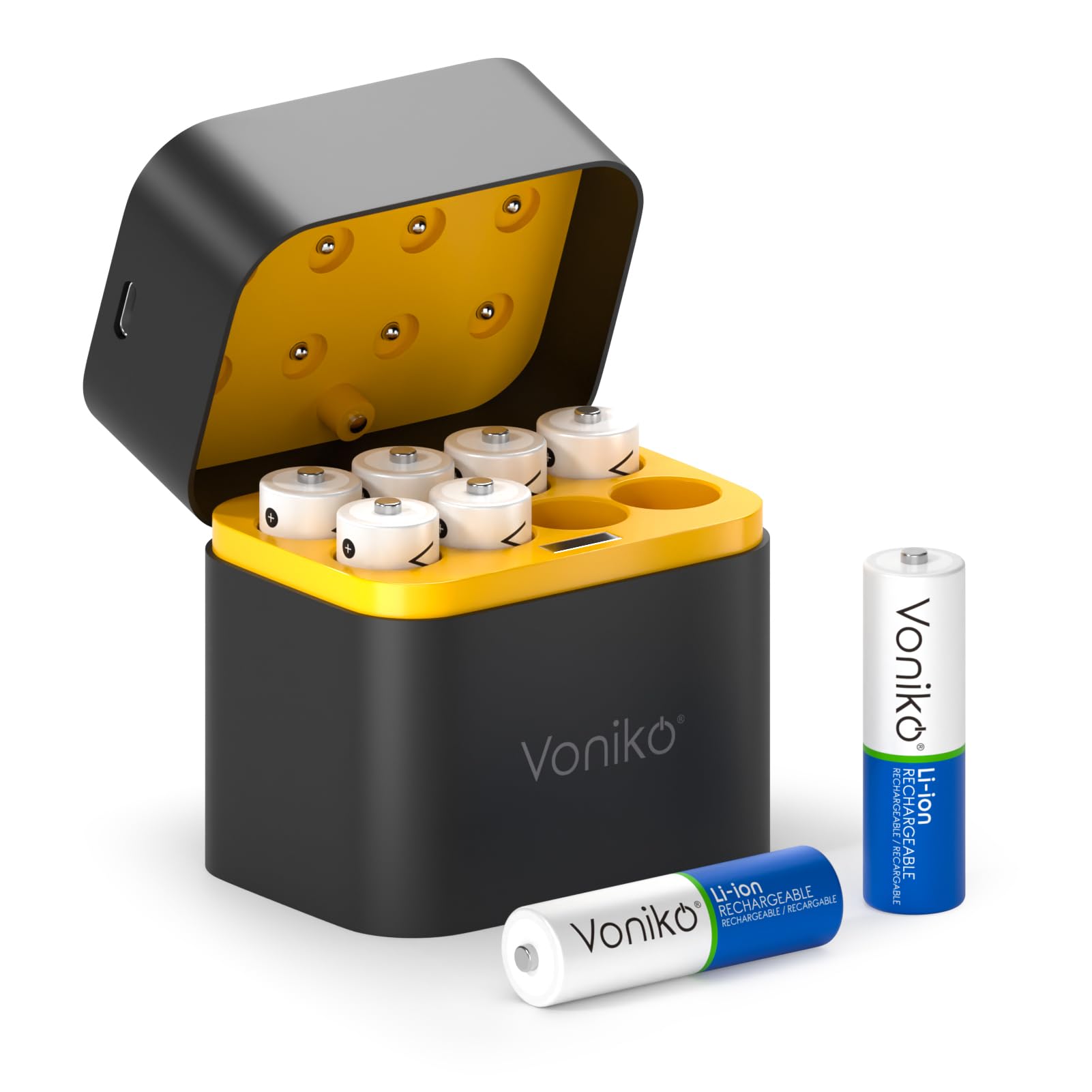 Voniko Rechargeable Lithium AA Batteries with Fast Charger for Home Use
| Voniko 8 Pack 1.5V 3300mWh AA Lithium Batteri