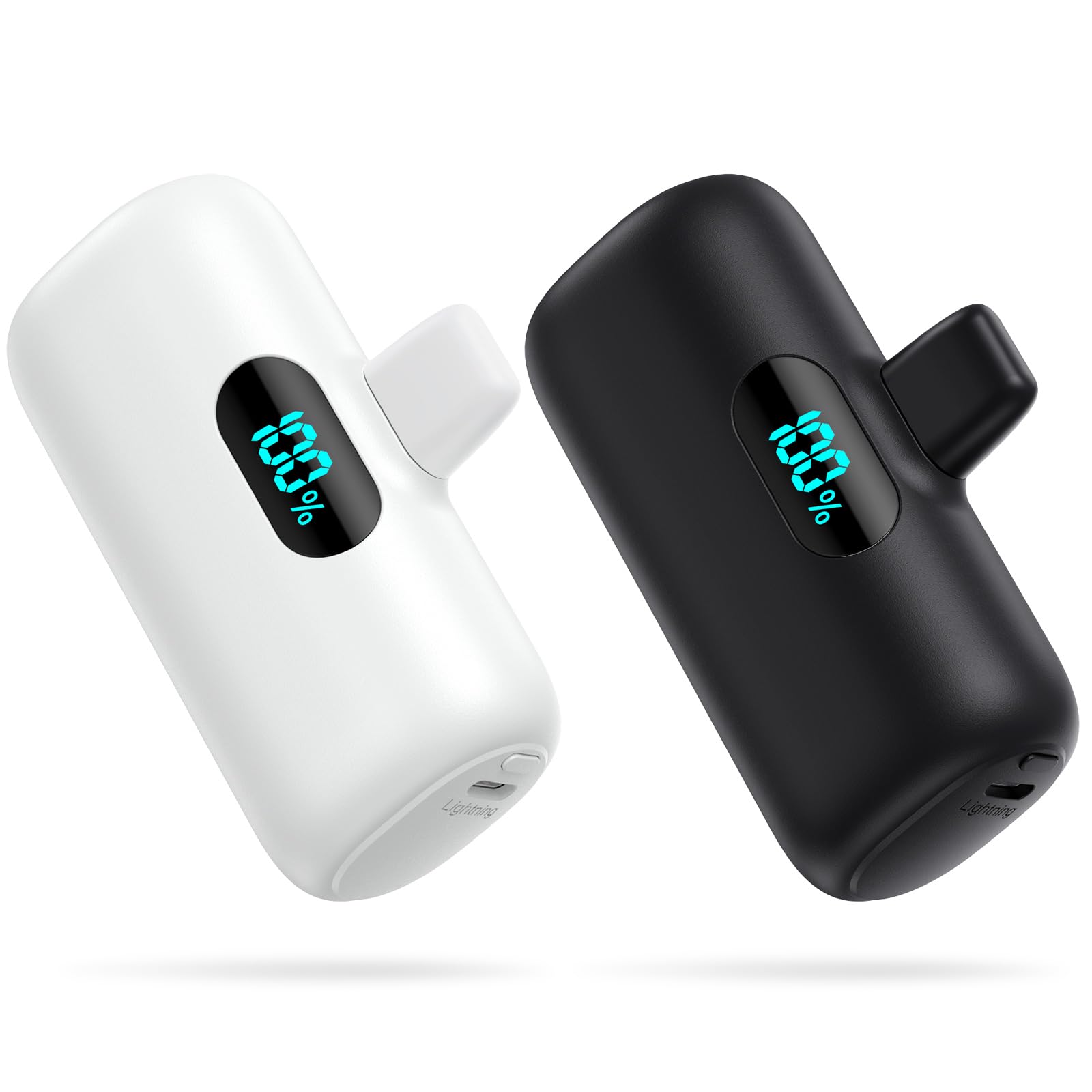 2 Pack Small Portable Charger for iPhone: Upgraded 5000mAh PD Fast Charging Power Bank
| Cute Mini Portable Phone Charg