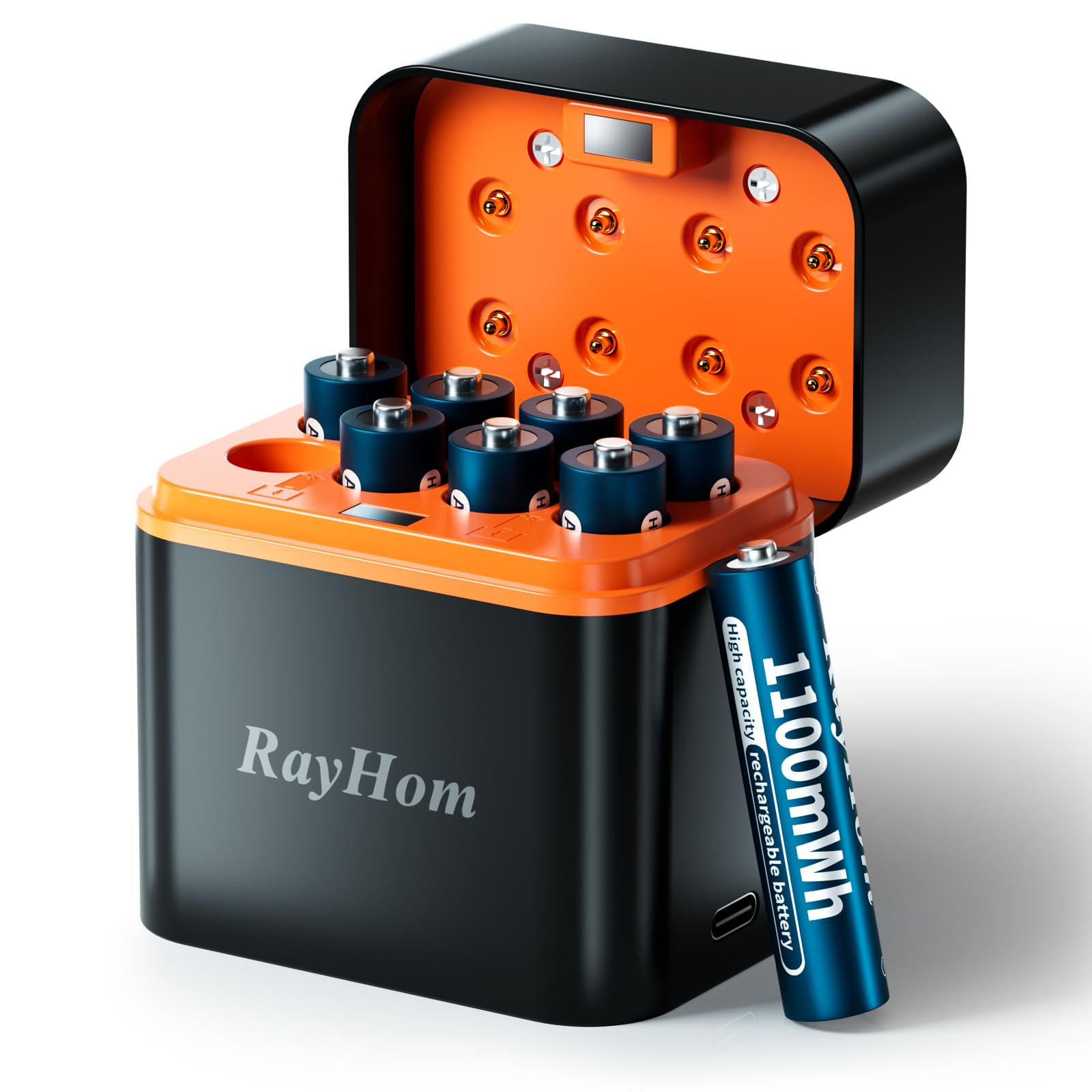  High Capacity 1100mWh 8-Pack Rechargeable Lithium AAA Batteries for Camera Enthusiasts, Travel, and Quick Charging on t