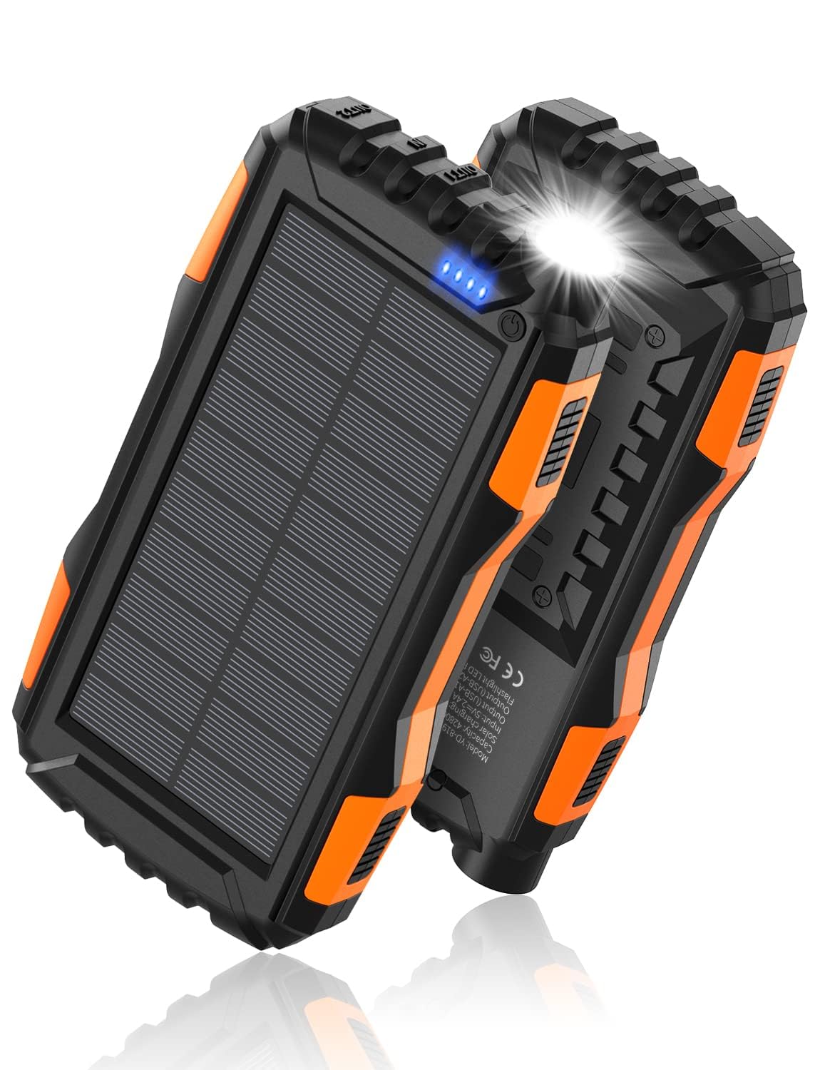 Power-Bank-Solar-Charger 42800mAh Portable Charger Solar Power Bank External Battery Pack 5V|1A QC |0 Fast Charger Built