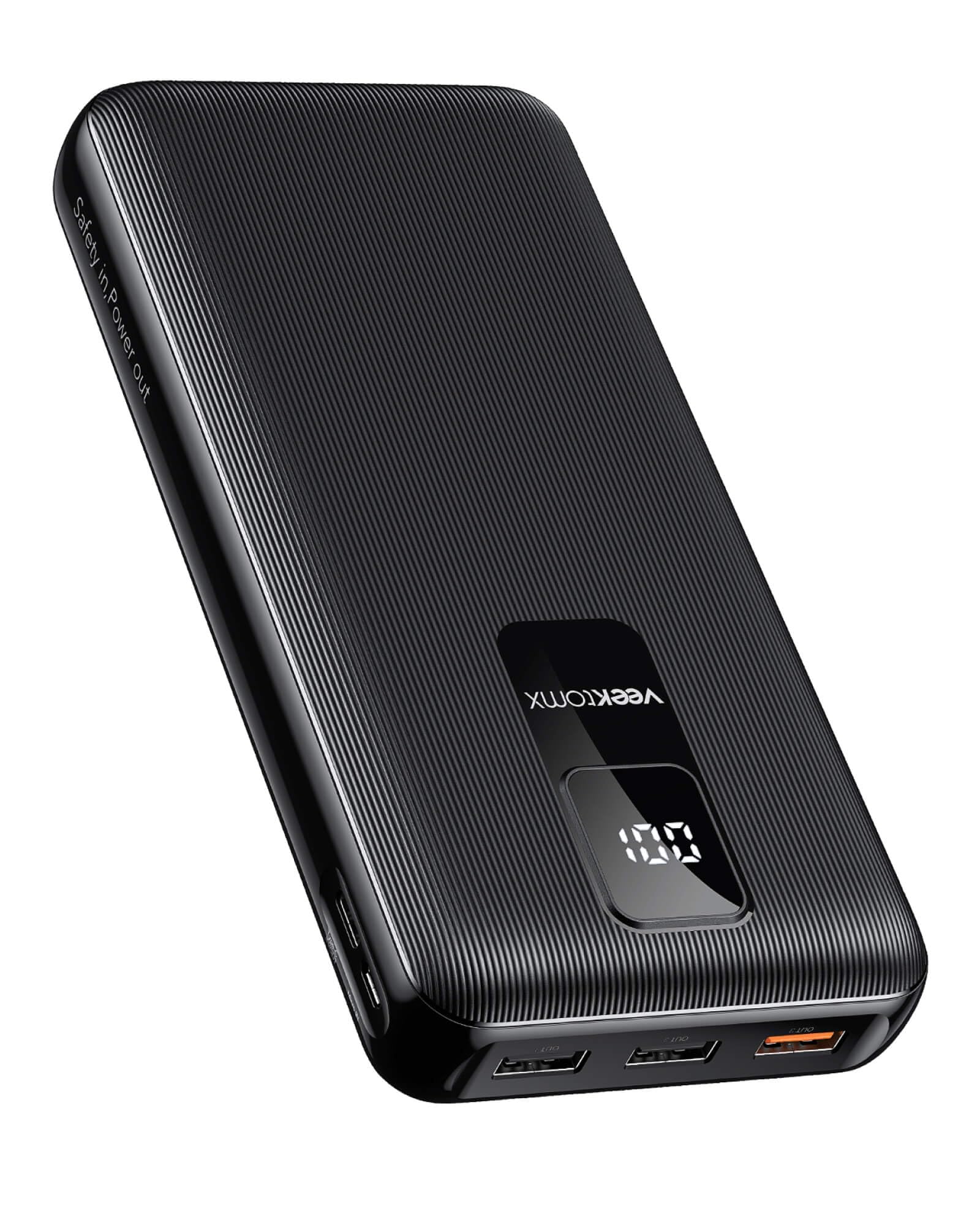 VEEKTOMX 30000mAh Portable Charger with Fast PD&QC Charging for iPhone 15/14/13/12/11 Pro
| VEEKTOMX 4 USB Outputs 3000