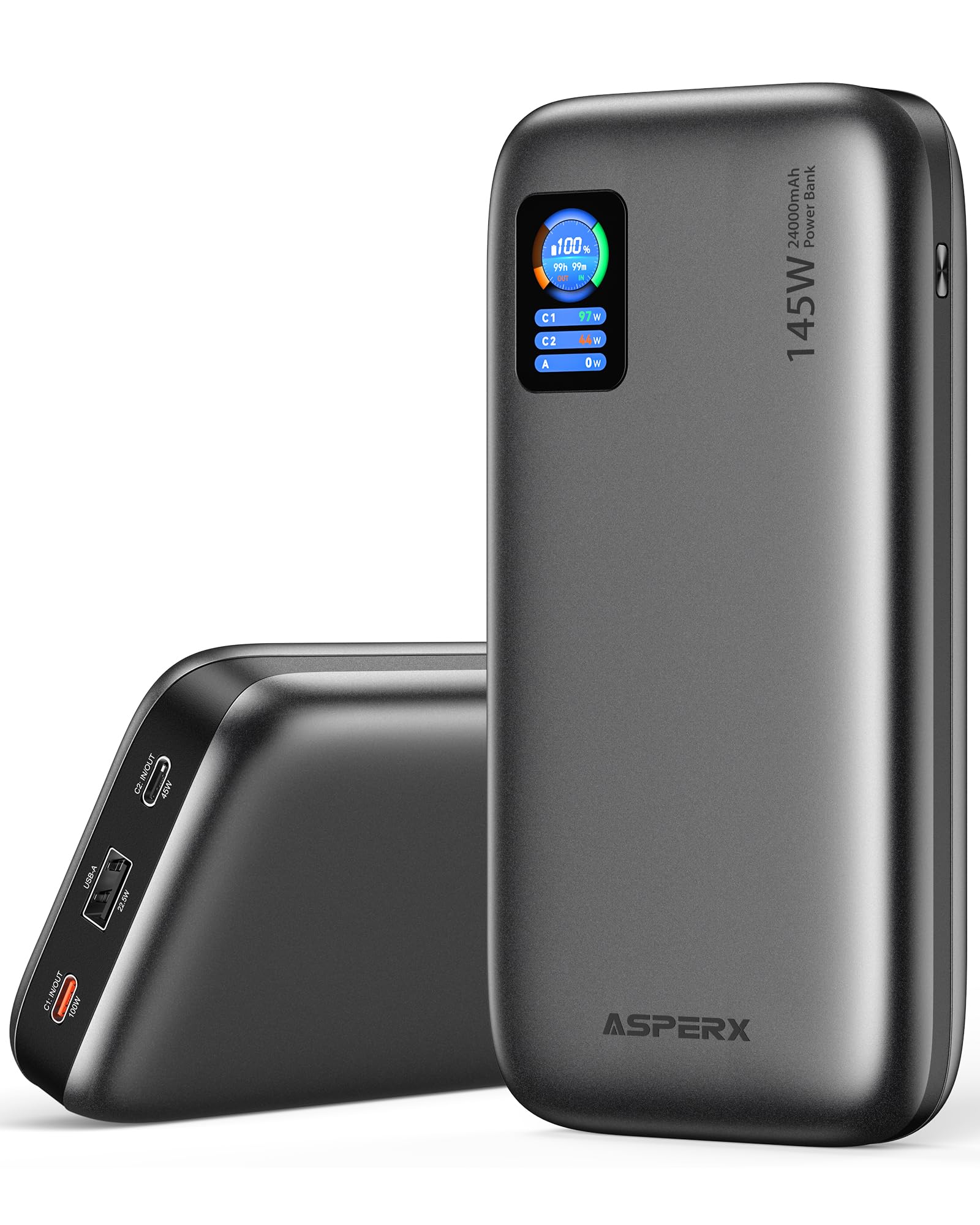 AsperX 24,000mAh 145W Laptop Portable Charger for MacBook/iPad/iPhone/Dell XPS/Galaxy S24/Steam Deck